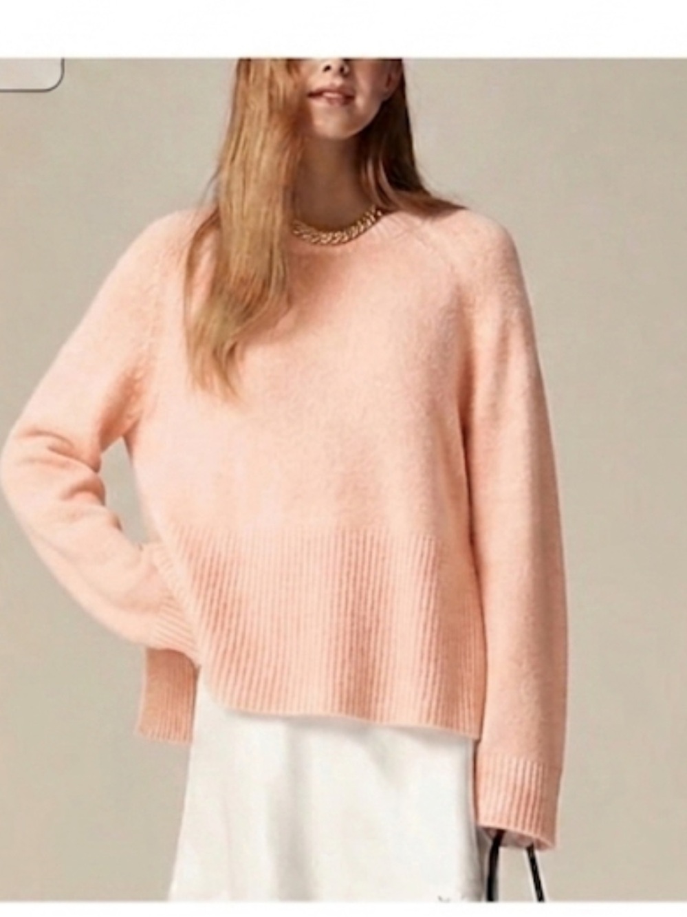 J. Crew Crew Women's High Rib Pullover Alpaca Sweater Medium